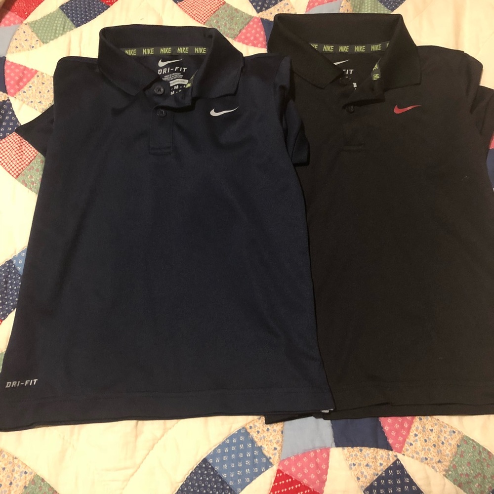 Kids dri-fit Nike collard shirts